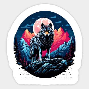 Happy Wolf Night Sticker